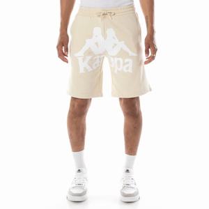 Bermudas Kappa Authentic Anjuan Beige Blancos | 31704-KUCJ