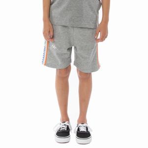 Bermudas Kappa Logo Tape Asved Grises Blancos | 37916-FPYC