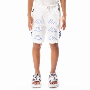 Bermudas Kappa Logo Tape Esso Cargo Blancos Azules | 03196-TOLJ