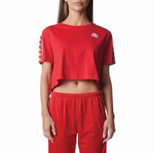 Camiseta Kappa 222 Banda Apua Rojos Blancos | 15423-ZBRE