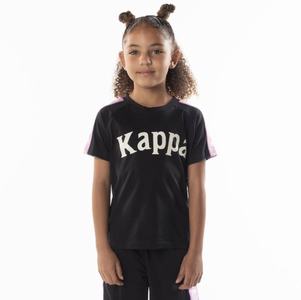 Camiseta Kappa 222 Banda Balima Negros Morados | 71650-EKHX