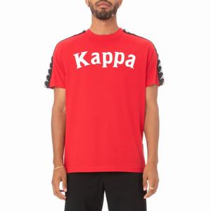 Camiseta Kappa 222 Banda Balima Rojos Negros | 13547-UZXL