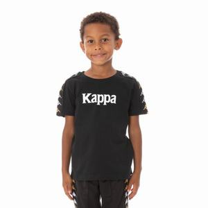 Camiseta Kappa 222 Banda Bendocin Negros | 31562-LMSC