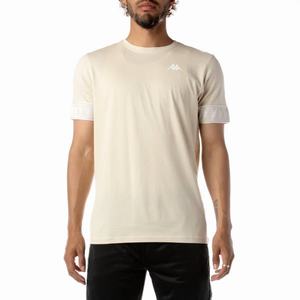 Camiseta Kappa 222 Banda Niji 2 Beige Blancos | 34801-ENMJ