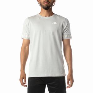 Camiseta Kappa 222 Banda Niji 2 Grises Blancos | 26901-AOJB