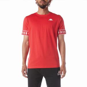 Camiseta Kappa 222 Banda Niji 2 Rojos Blancos | 46589-AHUZ