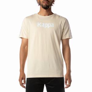 Camiseta Kappa 222 Banda Torio Beige Blancos | 63087-LIXD