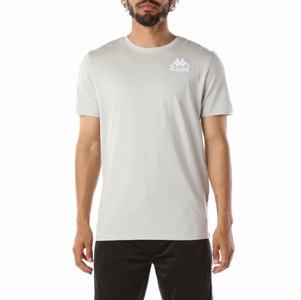 Camiseta Kappa Authentic Ables Grises Blancos | 82193-BXZA