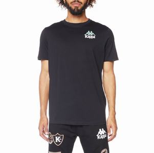 Camiseta Kappa Authentic Ables Negros | 90842-SWNO