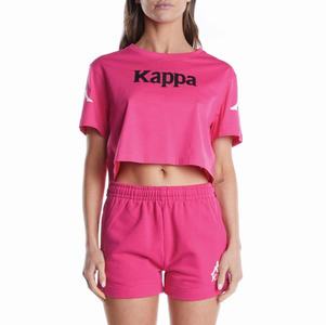 Camiseta Kappa Authentic Amilk Rosas Negros | 67985-WASM