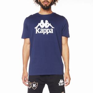 Camiseta Kappa Authentic Estessi Azules Blancos | 21569-PQRJ