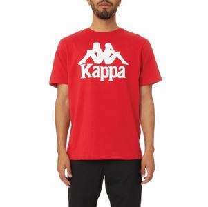 Camiseta Kappa Authentic Estessi Rojos Blancos | 01643-WIVE