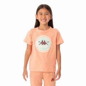 Camiseta Kappa Authentic Franeker Rosas Coral | 35697-LKUR