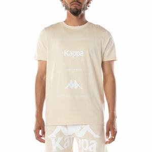 Camiseta Kappa Authentic Graphik Graphy Beige | 23180-YVUZ