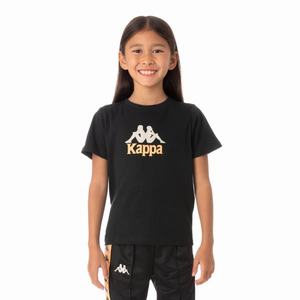 Camiseta Kappa Authentic Molongio Negros | 91827-VSQJ