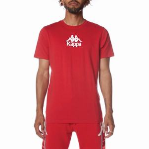 Camiseta Kappa Authentic Myrtle Rojos Blancos | 25148-XZQY