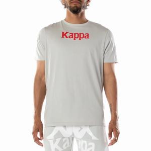 Camiseta Kappa Authentic Runis Grises Rojos | 78563-YWPL