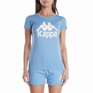 Camiseta Kappa Authentic Westessi Azules Claro Marrom | 78190-MDUE