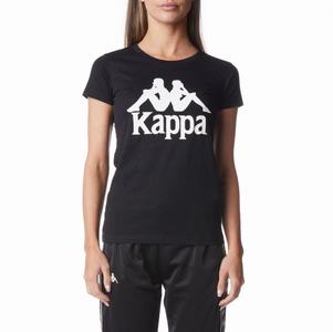 Camiseta Kappa Authentic Westessi Negros Blancos | 24075-IXWN