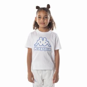 Camiseta Kappa Logo Bant Blancos Azules | 69138-NTPX