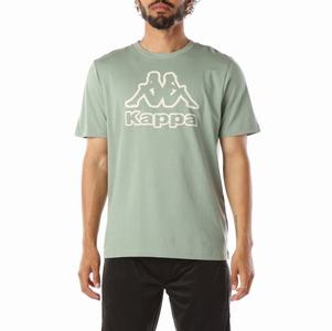 Camiseta Kappa Logo Bant Verde Oliva | 16520-VFXC