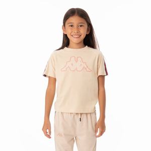 Camiseta Kappa Logo Tape Avirec 2 Beige | 53102-GBSO