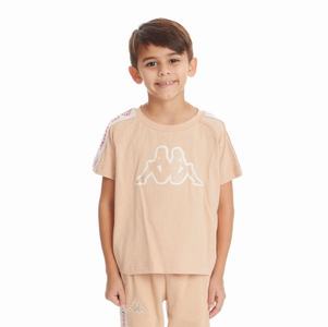 Camiseta Kappa Logo Tape Avirec 2 Beige | 62834-TISE