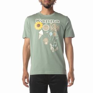 Camiseta Kappa Logo Tutto Verde Oliva | 86105-CGKX