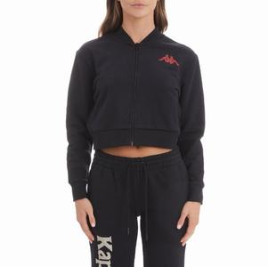 Chaquetas Deportivas Kappa Authentic Ginkle Cropped Negros | 81250-CTSG