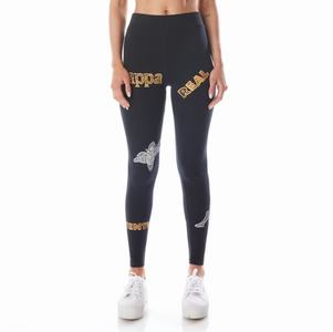 Leggins Kappa Authentic Graphik Taila Negros Naranjas Claro | 45093-QHTX