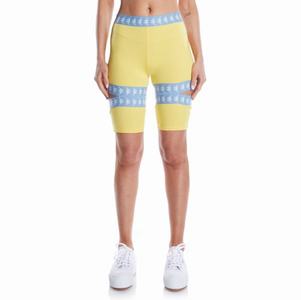 Pantalones Cortos Ciclismo Kappa 222 Banda Fuig 3 Amarillos Azules Claro | 04791-UINX