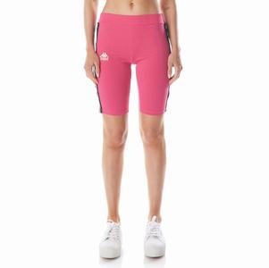 Pantalones Cortos Ciclismo Kappa 222 Banda Dicles 2 Rosas Negros | 29086-MWHQ