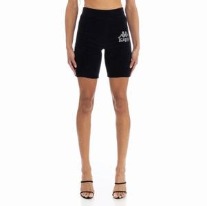 Pantalones Cortos Ciclismo Kappa 222 Banda Saxeever Negros | 46571-UQPS