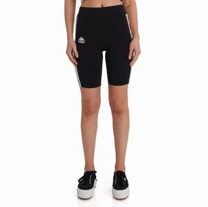 Pantalones Cortos Ciclismo Kappa 222 Banda Cartin 2 Negros | 69842-LYQF