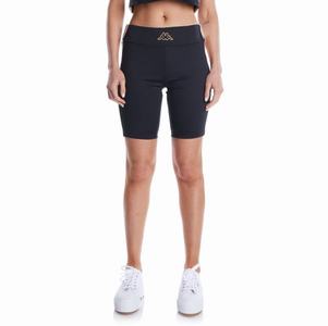 Pantalones Cortos Ciclismo Kappa Logo Tape Eosa Negros Naranjas Claro | 08632-PCMW