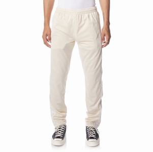 Pantalones Deportivos Kappa 222 Banda Aderno Beige Blancos | 59761-ZBFI