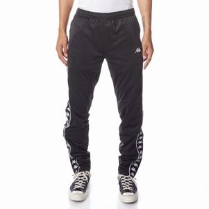 Pantalones Deportivos Kappa 222 Banda Aderno Negros Blancos | 82591-VZSF