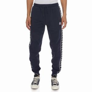 Pantalones Deportivos Kappa 222 Banda Alanz 2 Azul Marino Negros | 53674-KOHQ