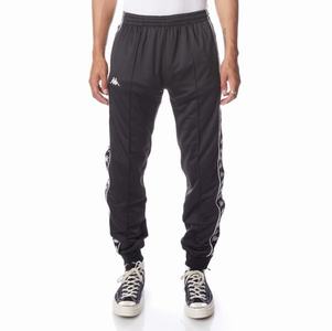 Pantalones Deportivos Kappa 222 Banda Rastoriazz Negros Blancos | 64508-GWZA