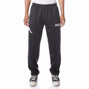 Pantalones Deportivos Kappa Authentic Ambret Negros Blancos | 75341-YHRC