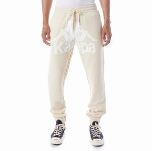 Pantalones Deportivos Kappa Authentic Anvest Beige Blancos | 37481-CWYT