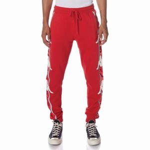 Pantalones Deportivos Kappa Authentic Clint Rojos Blancos | 85397-JBRW