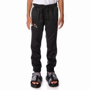 Pantalones Deportivos Kappa Logo Tape Alic 2 Negros | 87153-SDGQ