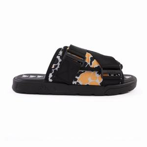 Sandalias de Diapositivas Kappa Authentic Taisy 1 Negros Amarillos Claro | 35894-QKUL