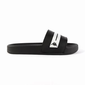 Sandalias de Diapositivas Kappa Authentic Aseir 1 Negros Blancos | 64708-NIPQ