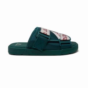 Sandalias de Diapositivas Kappa Logo Tape Kalpi Verdes Oscuro | 05634-ZEMN