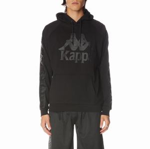 Sudadera Con Capucha Kappa 222 Banda Hurtado 2 Negros | 20431-YVOD