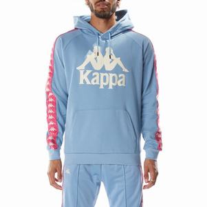 Sudadera Con Capucha Kappa 222 Banda Hurtado 2 Azules Claro Rosas | 71364-CXPW