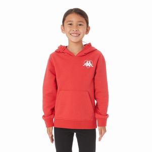 Sudadera Con Capucha Kappa Authentic Love Torun Rojos | 38794-JMEY