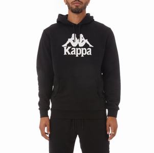 Sudadera Con Capucha Kappa Authentic Malmo Negros | 75398-OUDL